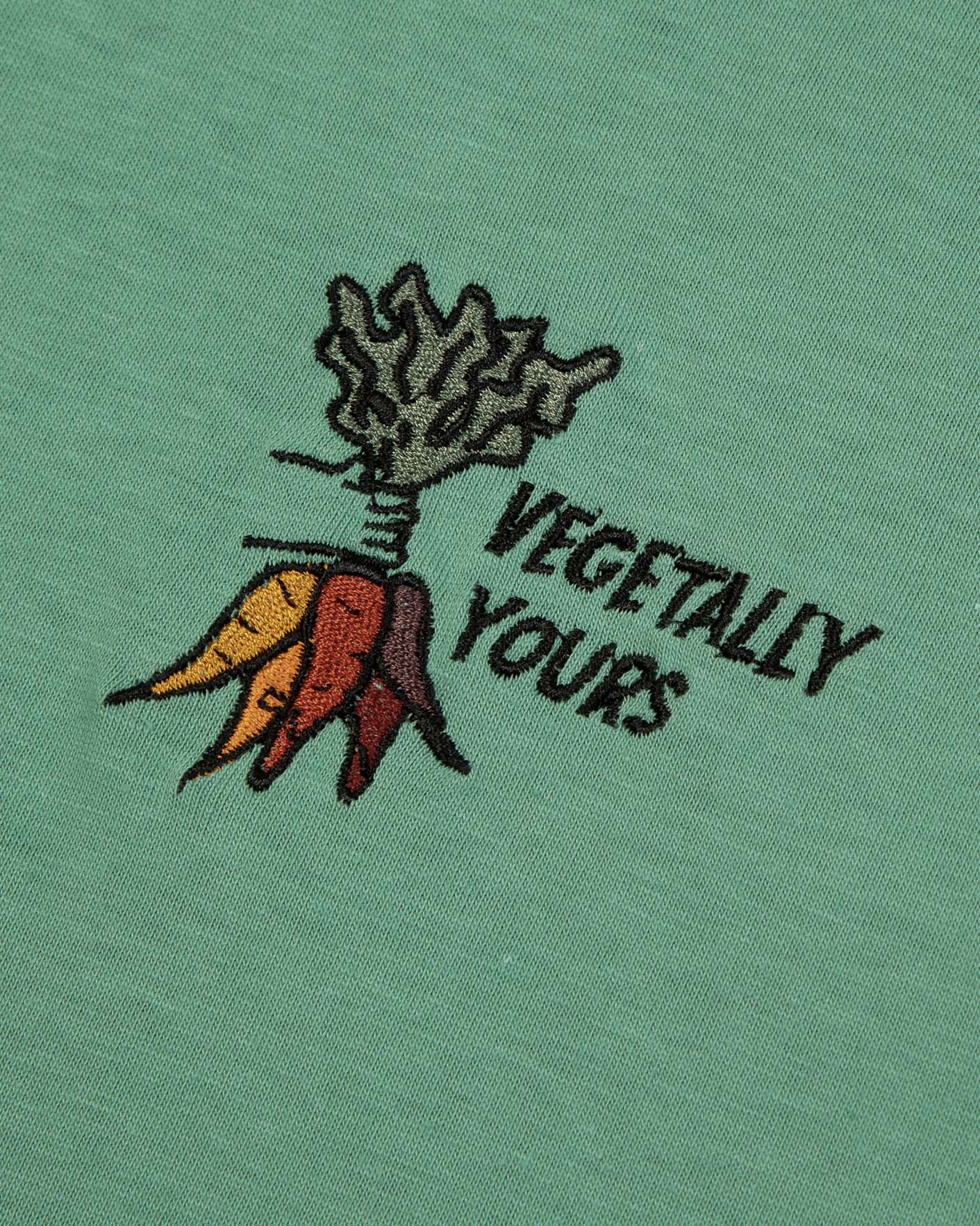 T-shirt vert menthe "vegetally yours"