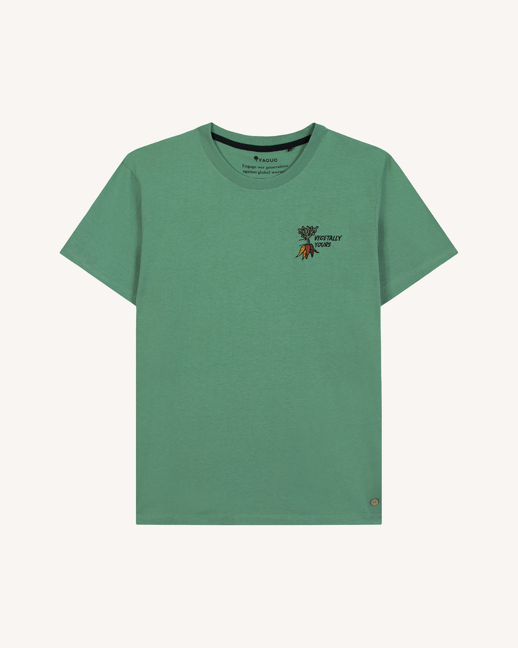 T-shirt vert menthe "vegetally yours"