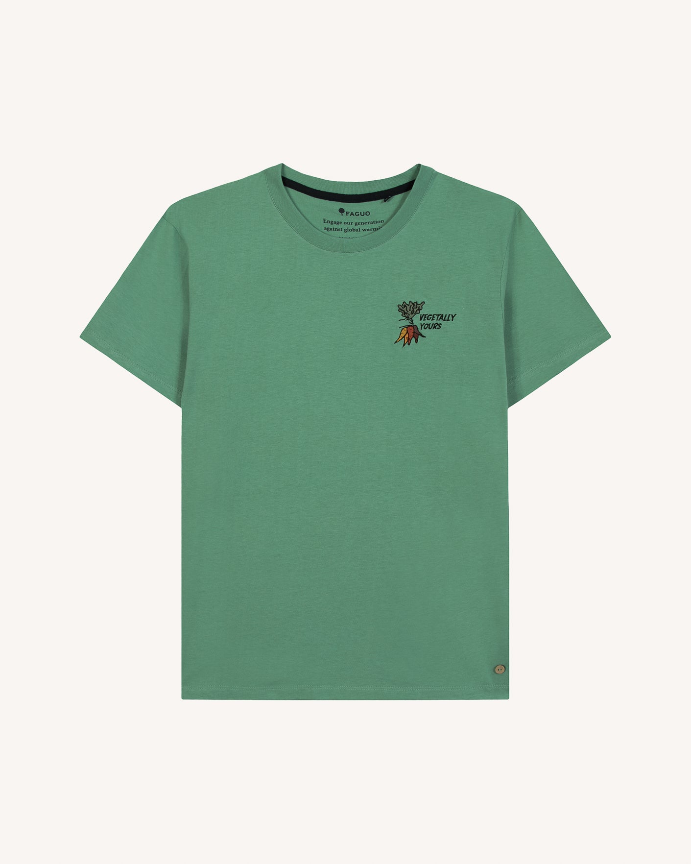 T-shirt vert menthe "vegetally yours"