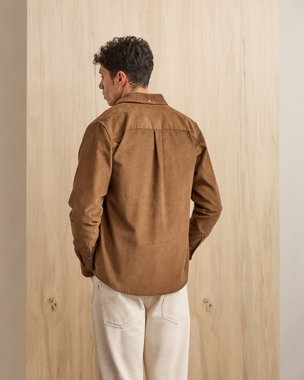 Chemise camel poche poitrine