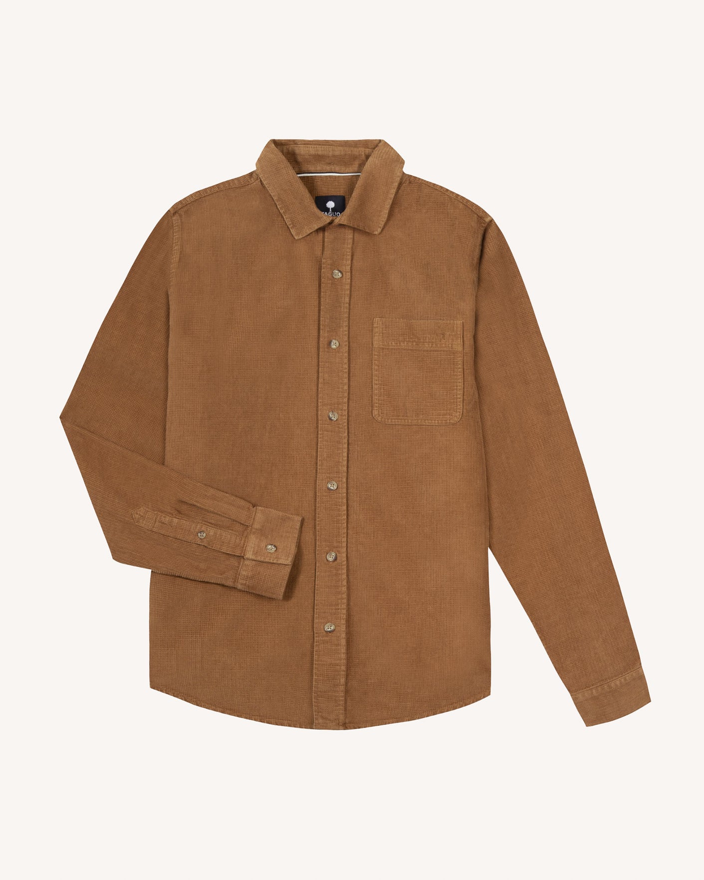 Chemise camel poche poitrine