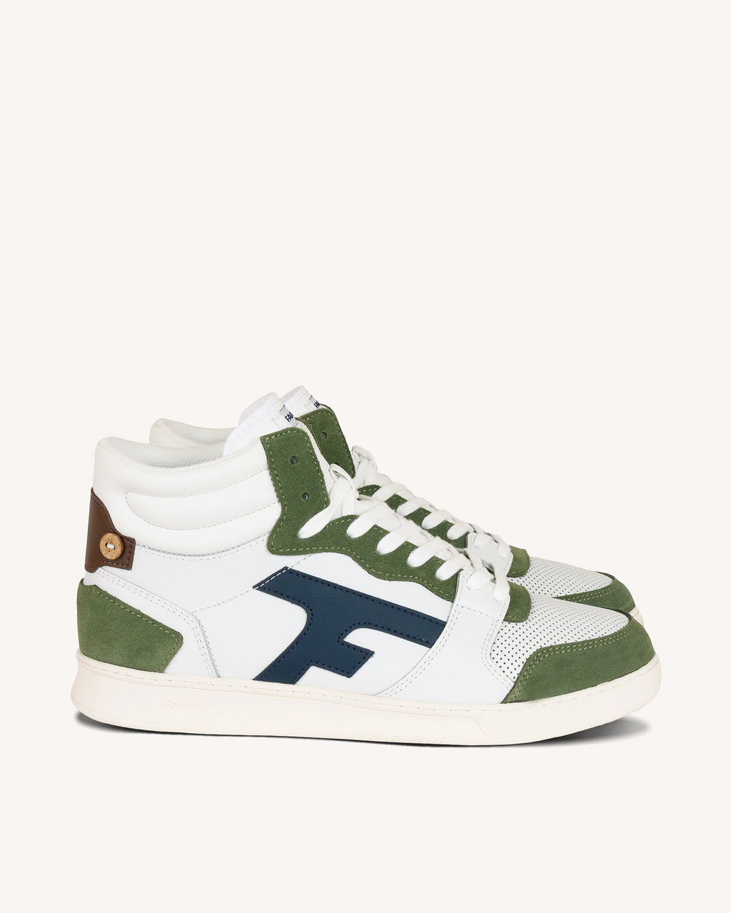 Baskets blanches & kaki