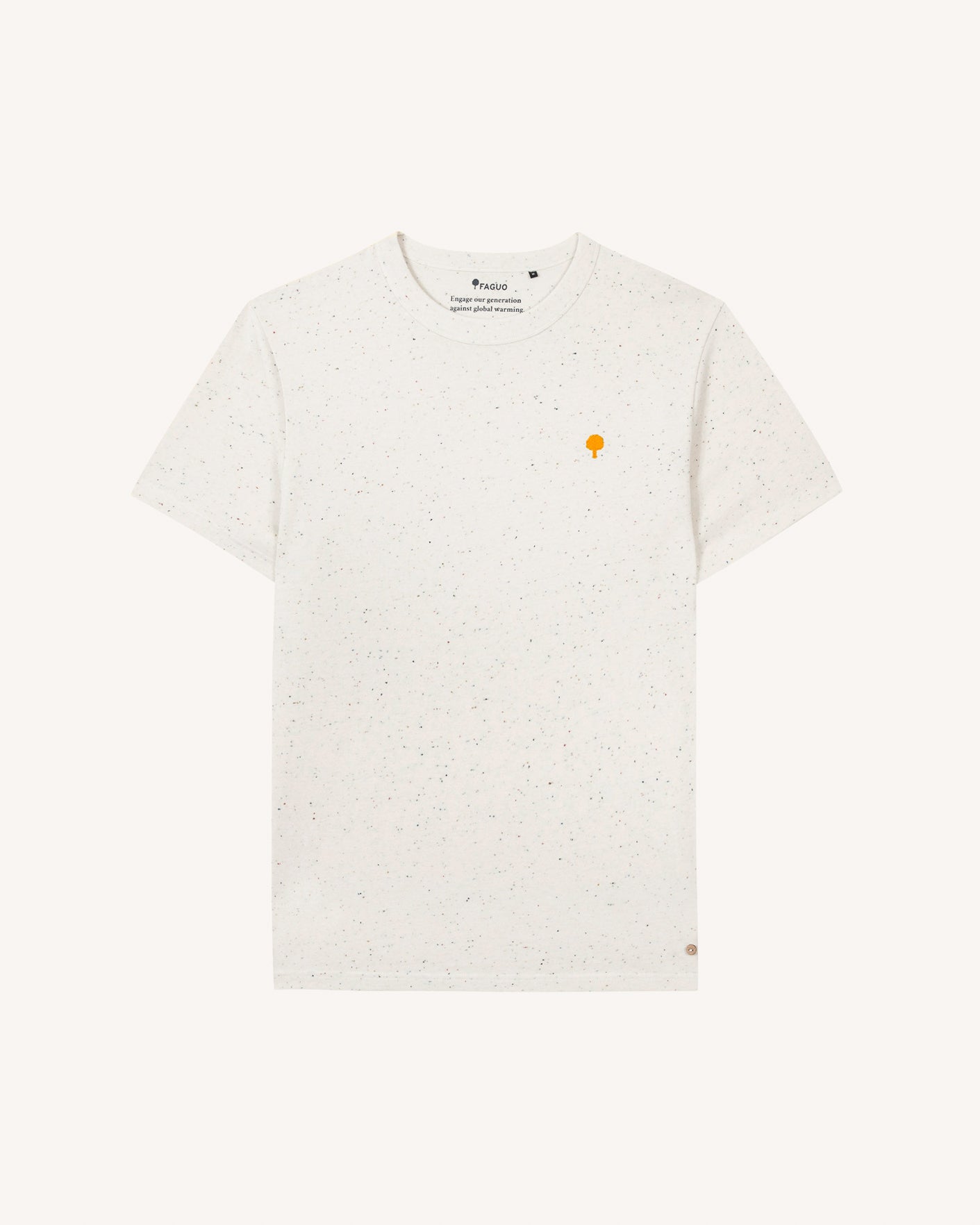 T-shirt écru broderie arbre