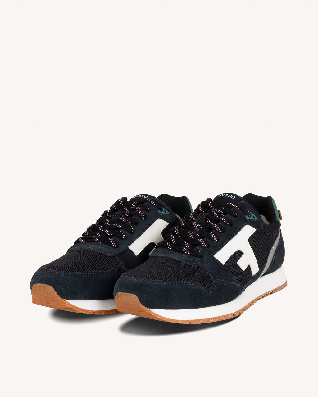 Navy blue running shoe