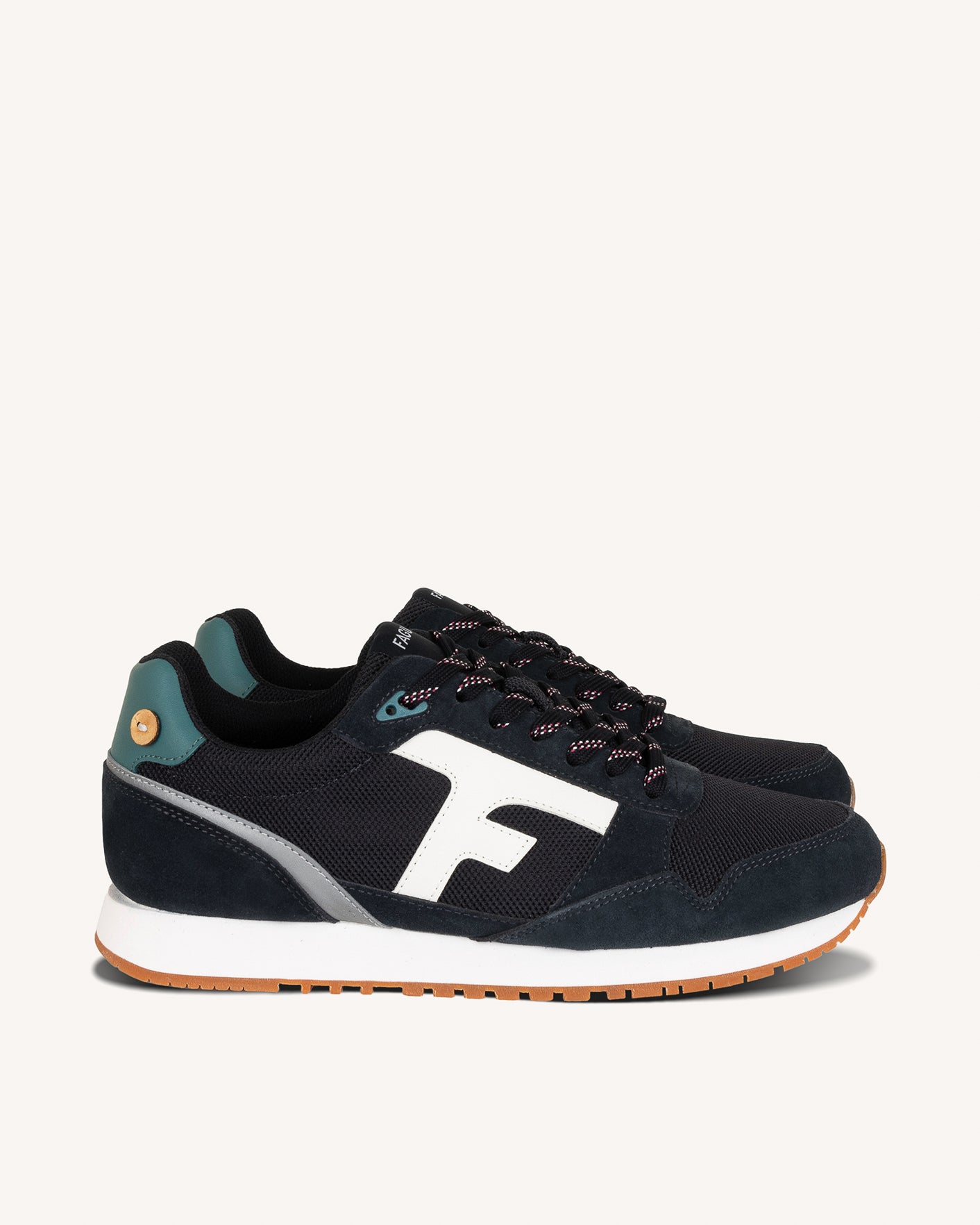 Navy blue running shoe