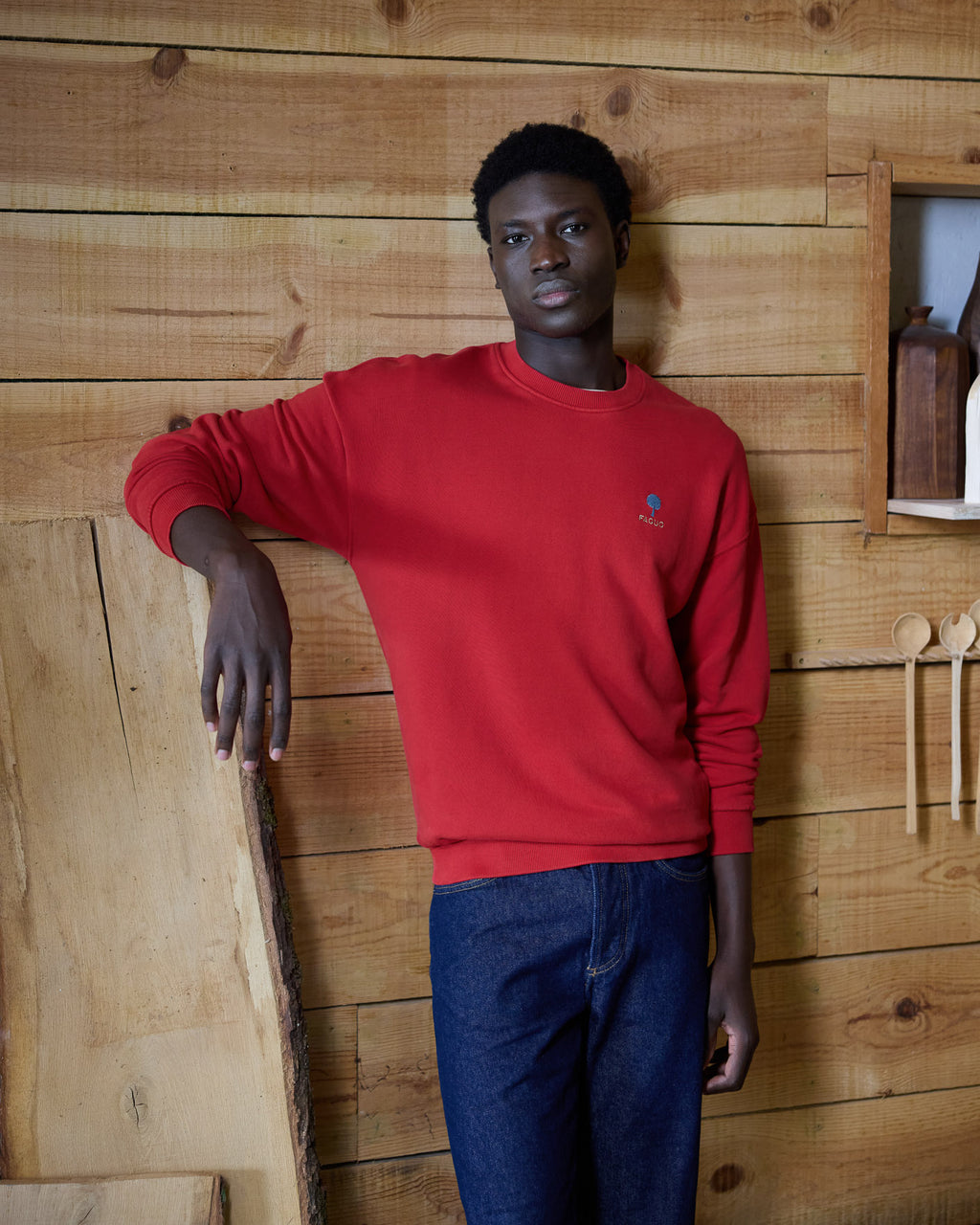 Sweat rouge foncé