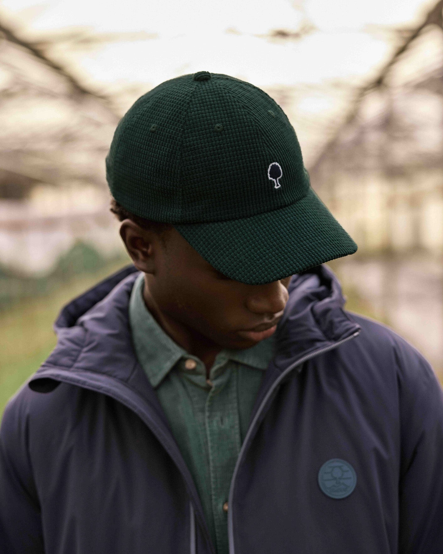 Forest green cap