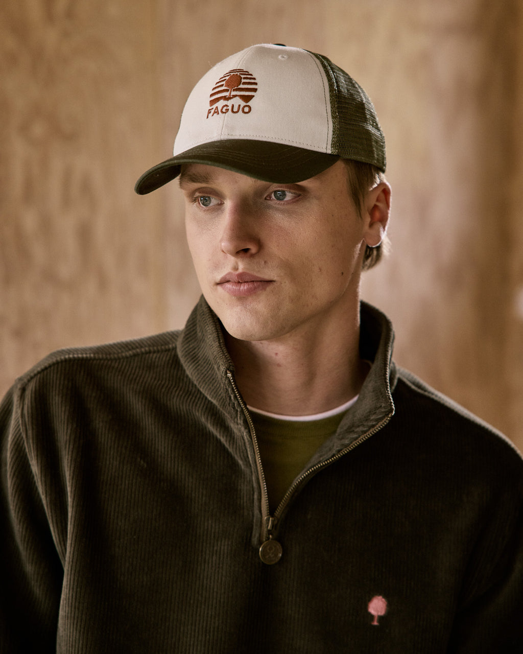 Olive & khaki cap