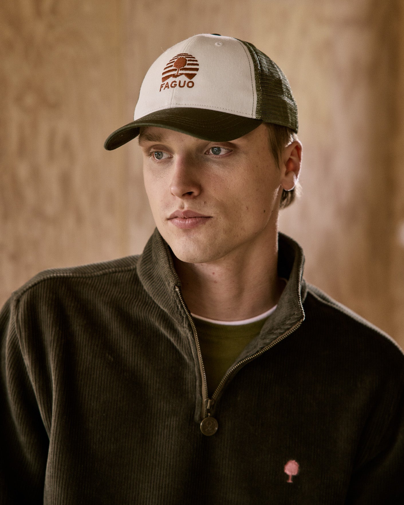 Olive & khaki cap
