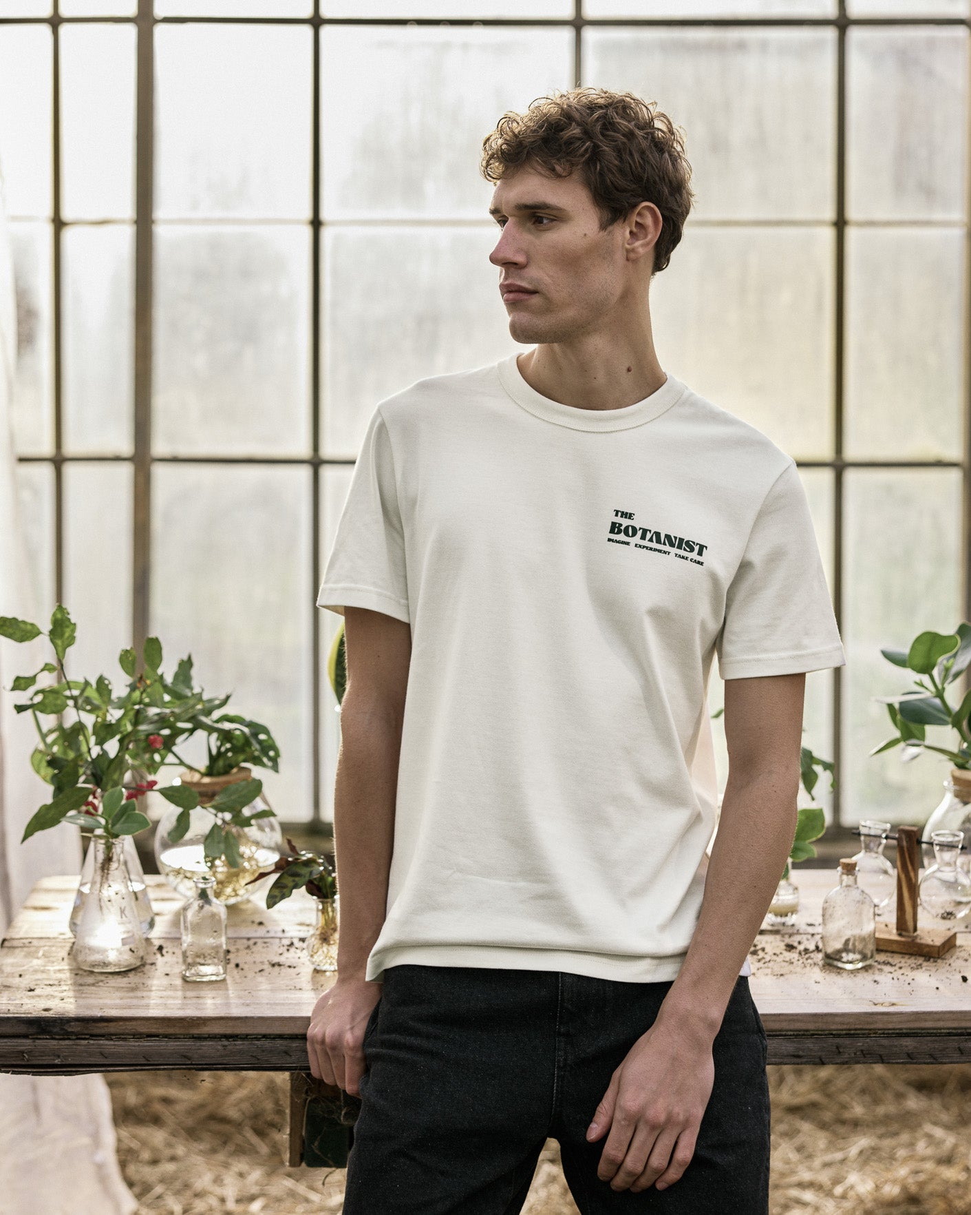 Ecru T-shirt "the botanist"