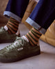 Chaussettes olive & kaki jacquard