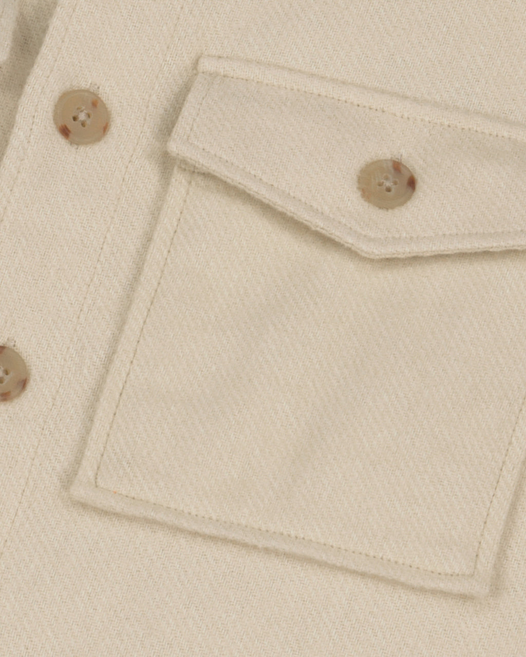 Chemise beige foncé poches poitrine
