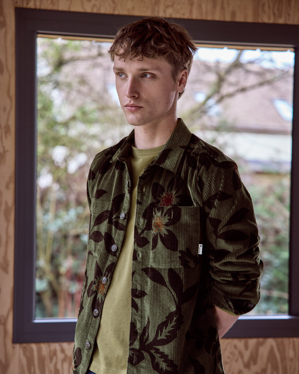 Olive & khaki shirt with chest pockets