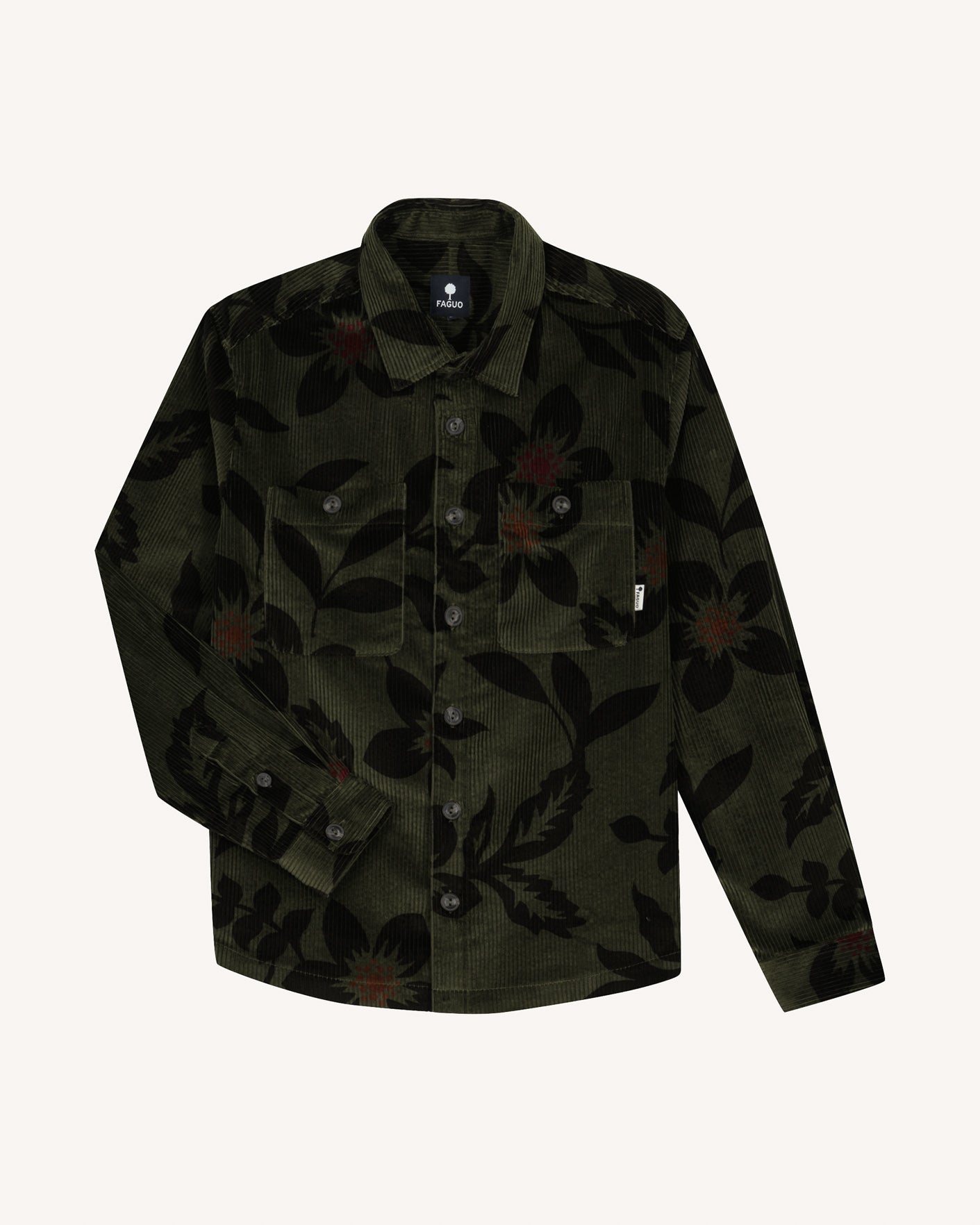 Olive & khaki shirt with chest pockets