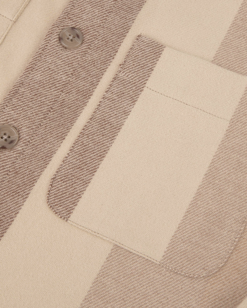 Chemise camel & terracotta poches poitrine