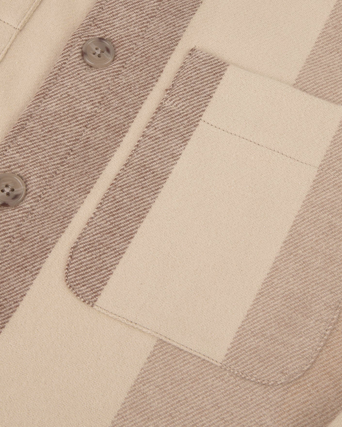 Chemise camel & terracotta poches poitrine