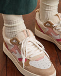 Baskets blanches & rose
