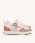 Baskets blanches & rose