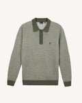 Dark green & ecru knit