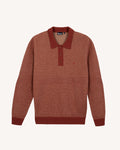 Bordeaux & beige knitwear
