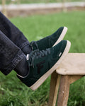 Palmer dark green low-top trainers