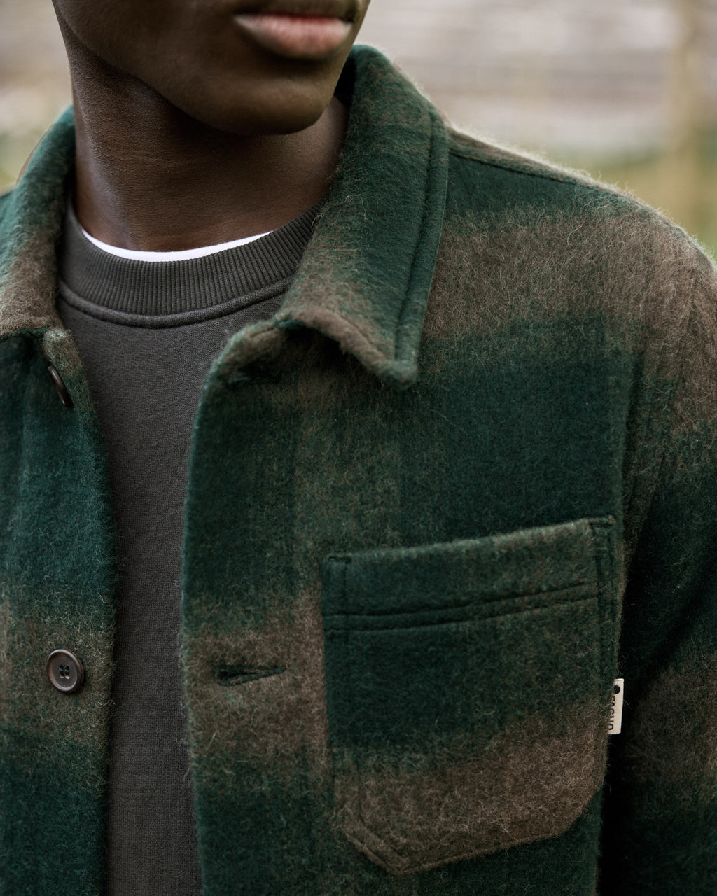 Lorge jacket green & light blue