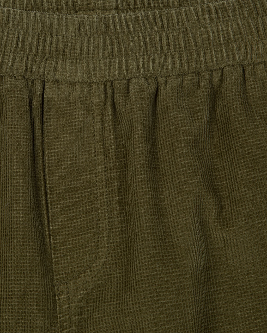 Pantalon elastique Dreuille vert olive foncé