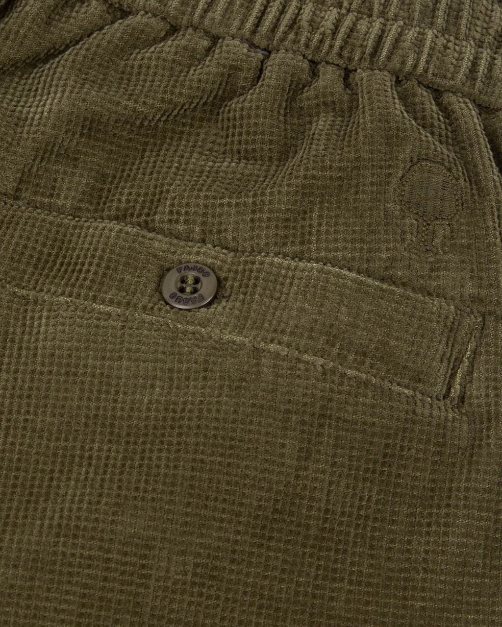 Pantalon elastique Dreuille vert olive foncé
