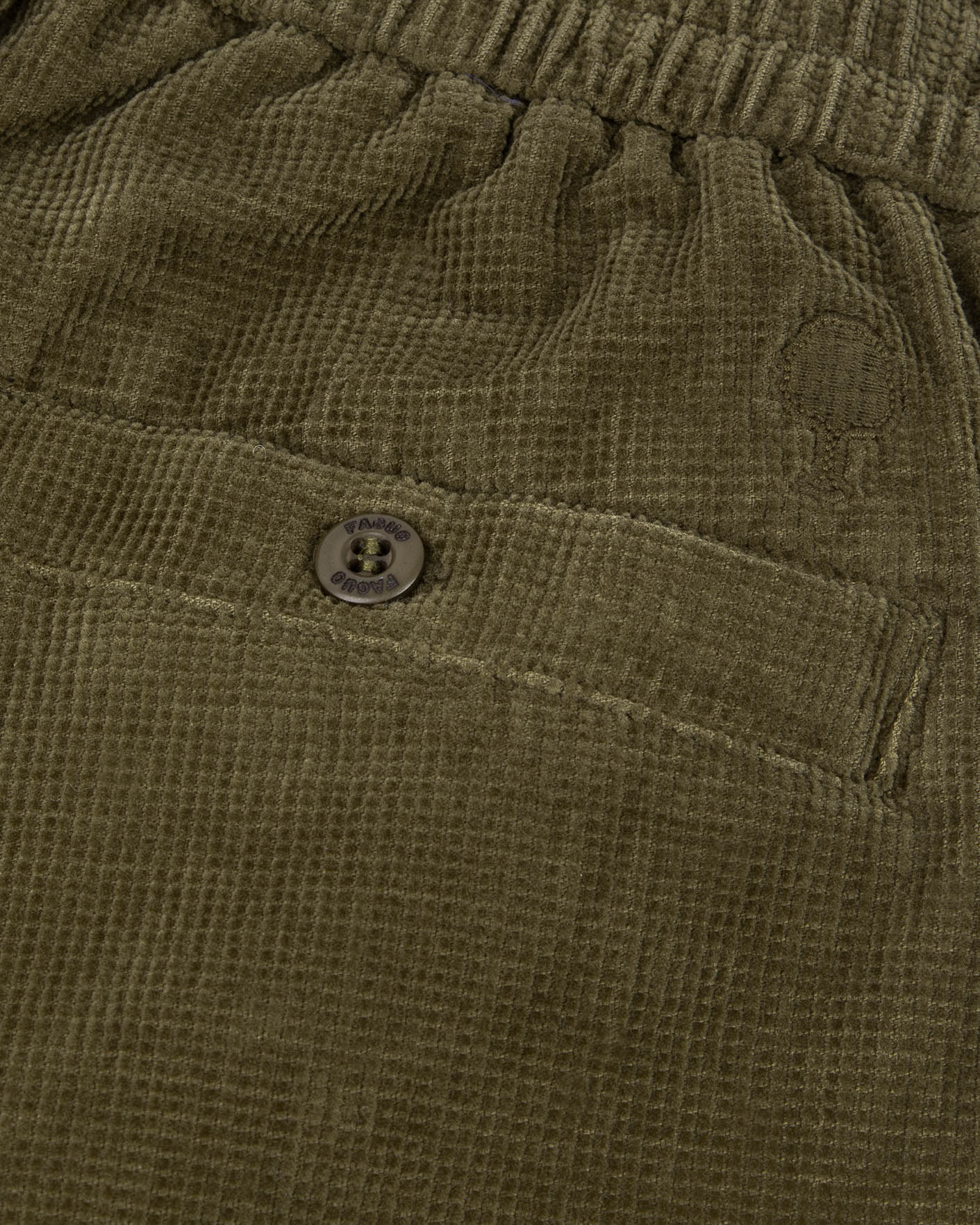 Pantalon elastique Dreuille vert olive foncé