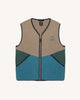 Teillayns sm fleece jacket beige and blue sleeves