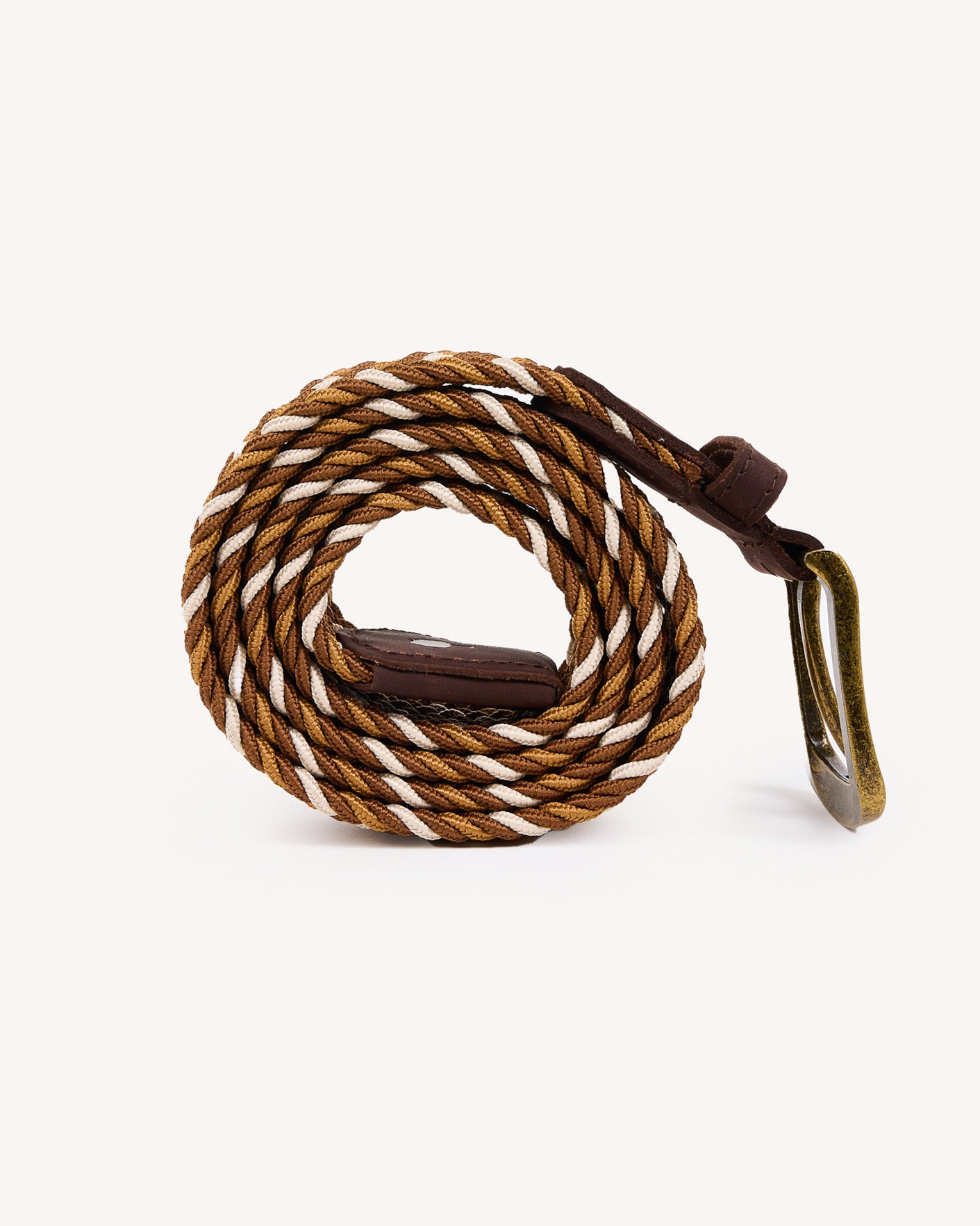 Ceinture camel et écrue