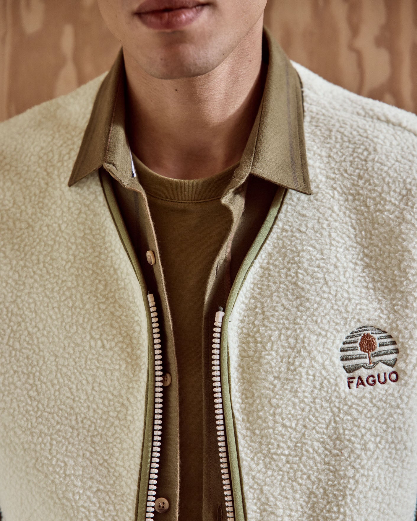 Veste polaire sm Teillayns manches écrue