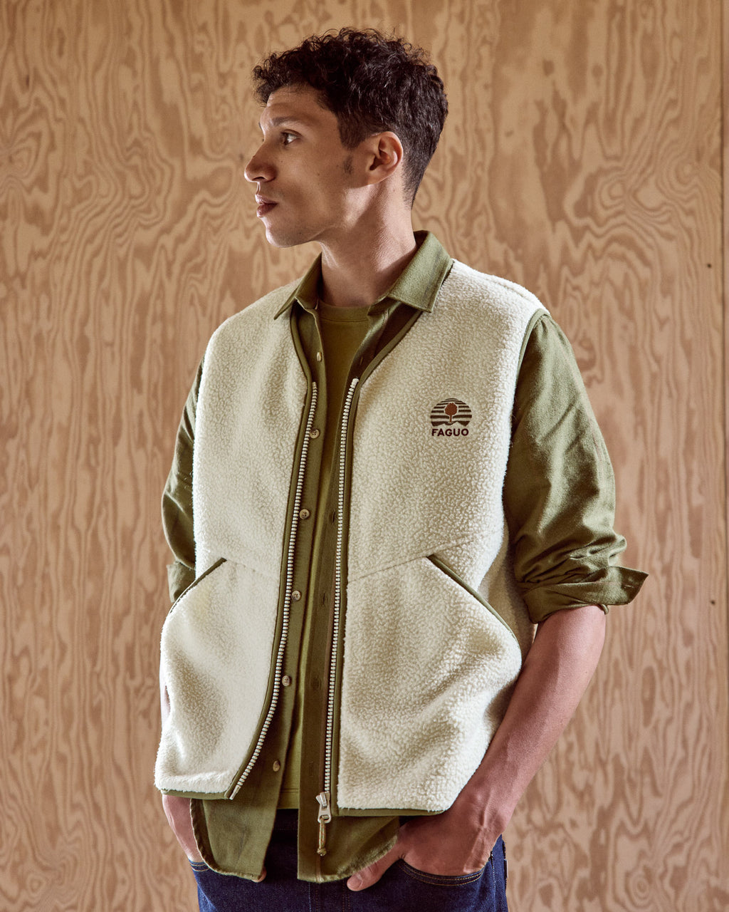 Veste polaire sm Teillayns manches écrue