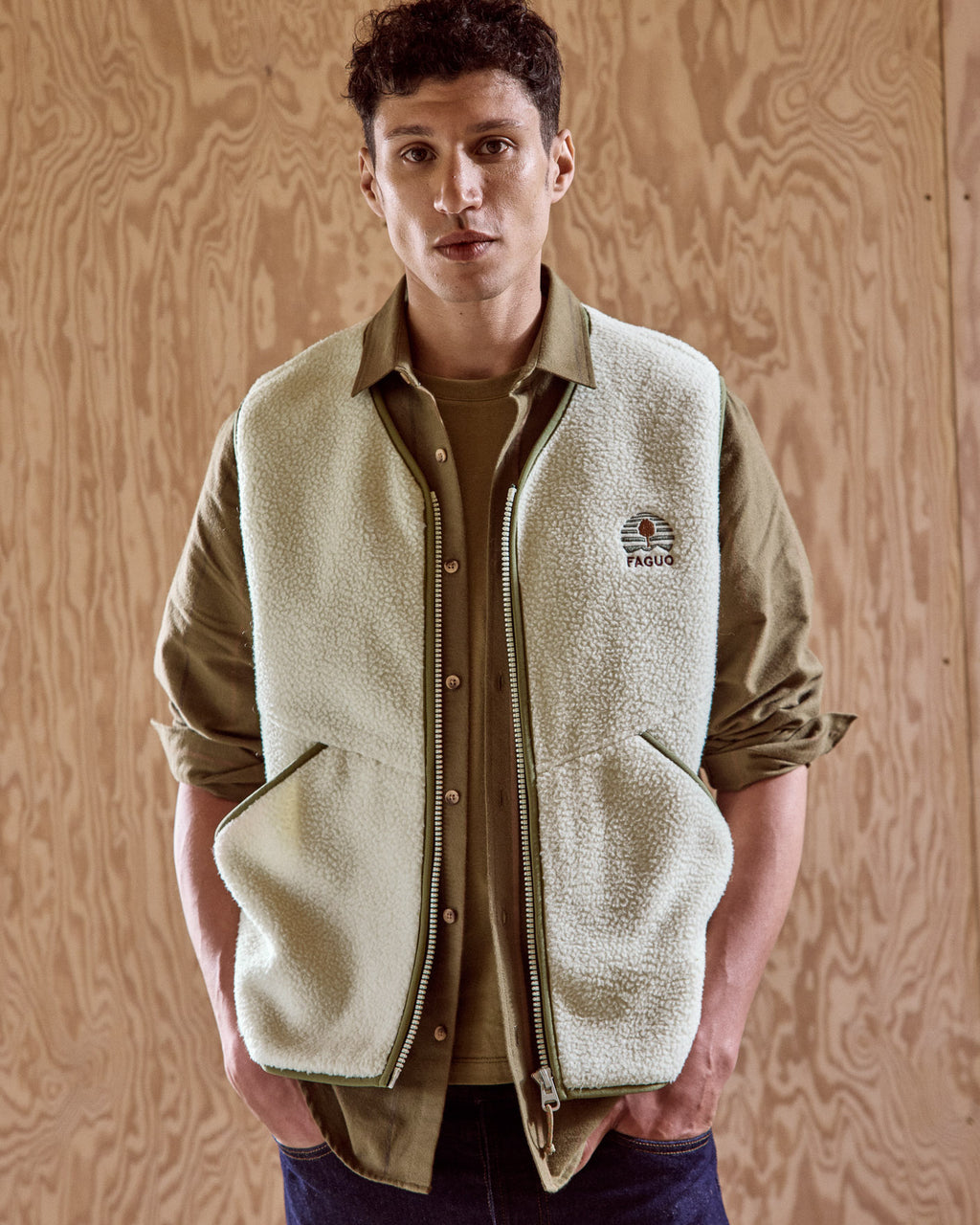 Veste polaire sm Teillayns manches écrue