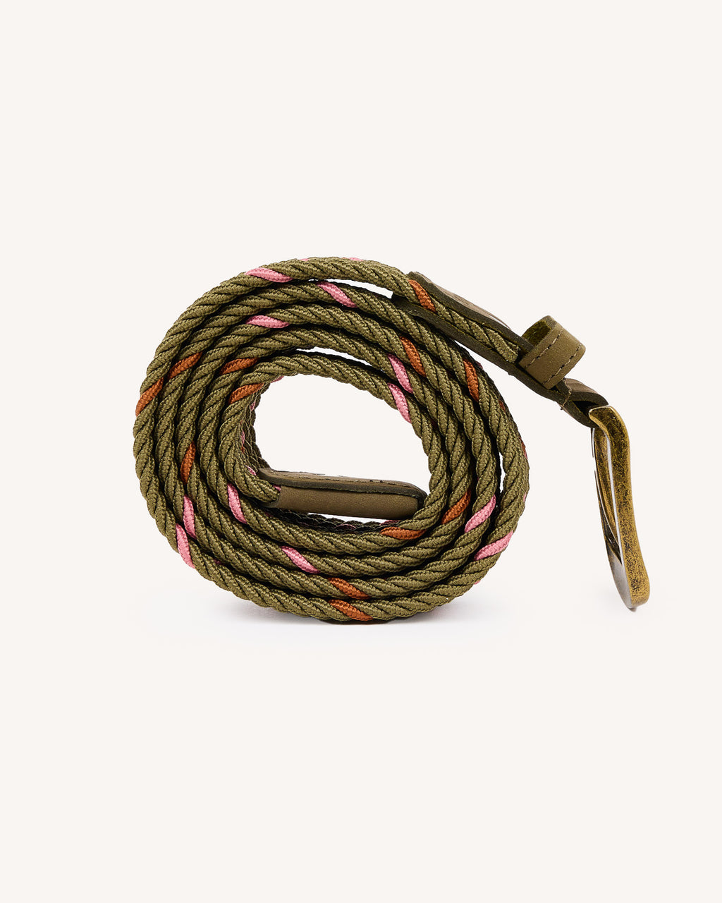 Khaki and pink belt