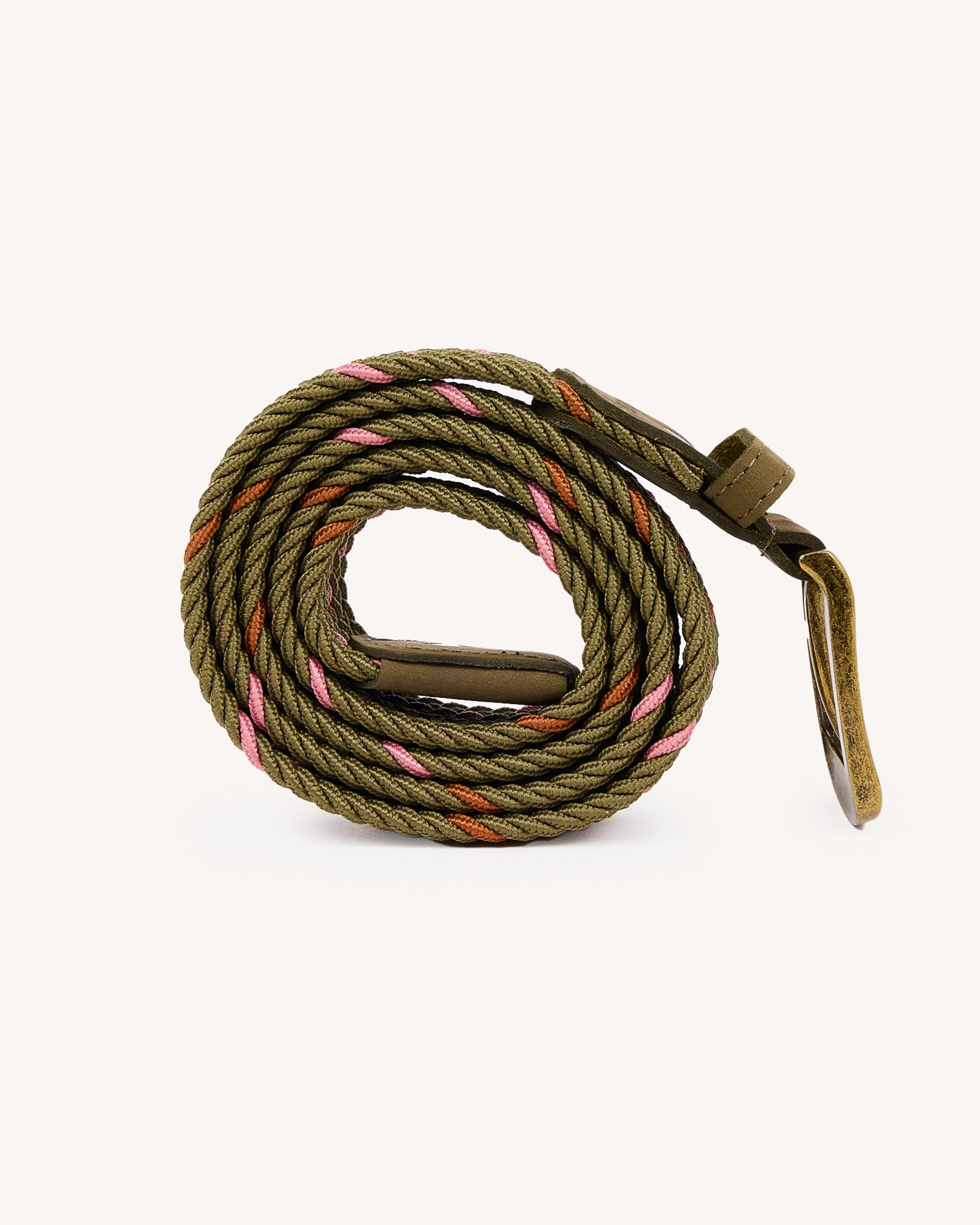 Khaki and pink belt