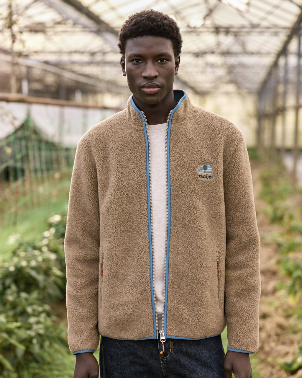Veste polaire manches longues Senonche beige