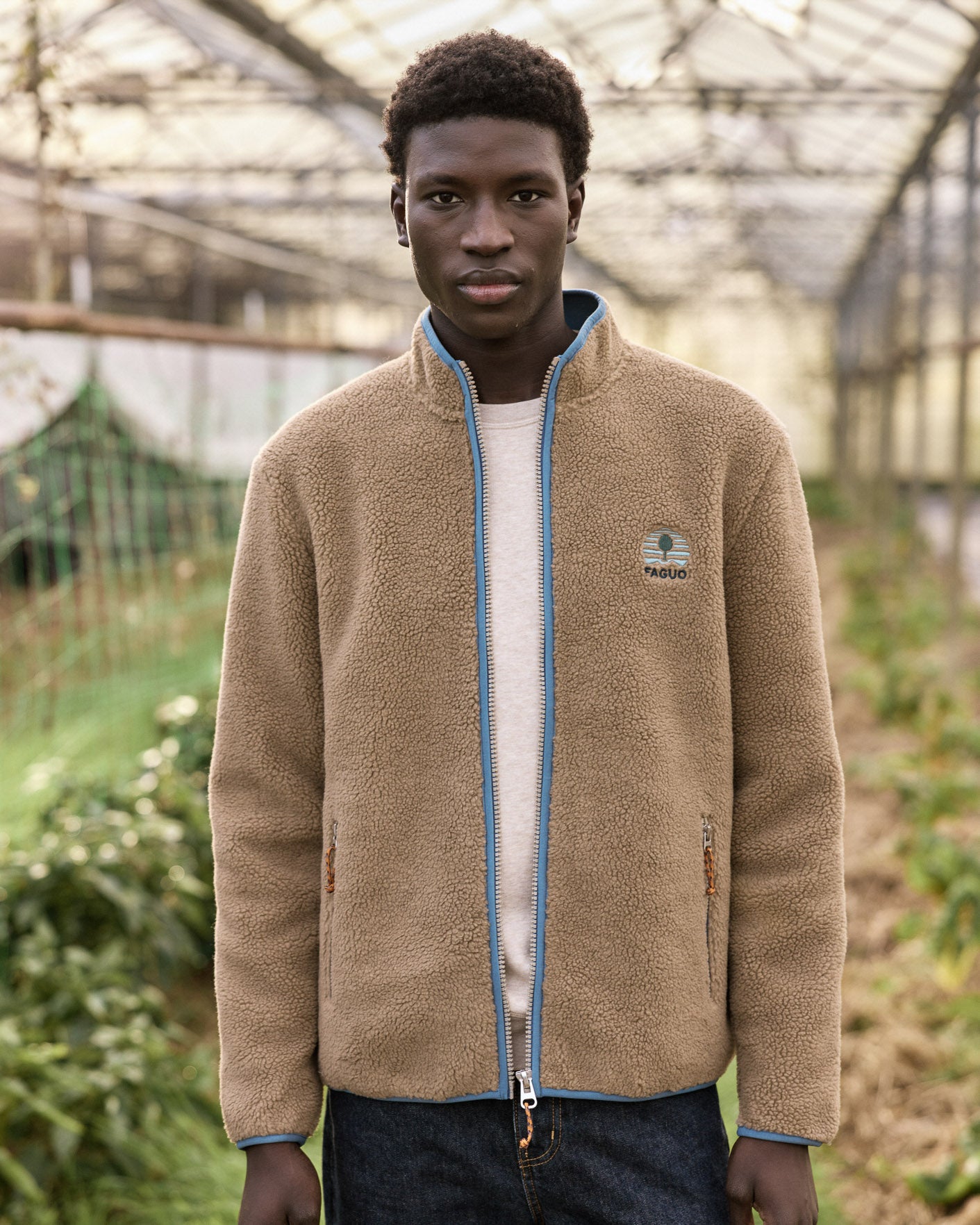 Veste polaire manches longues Senonche beige