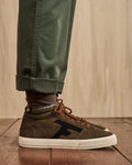 Khaki mid-top trainers Walnut mid