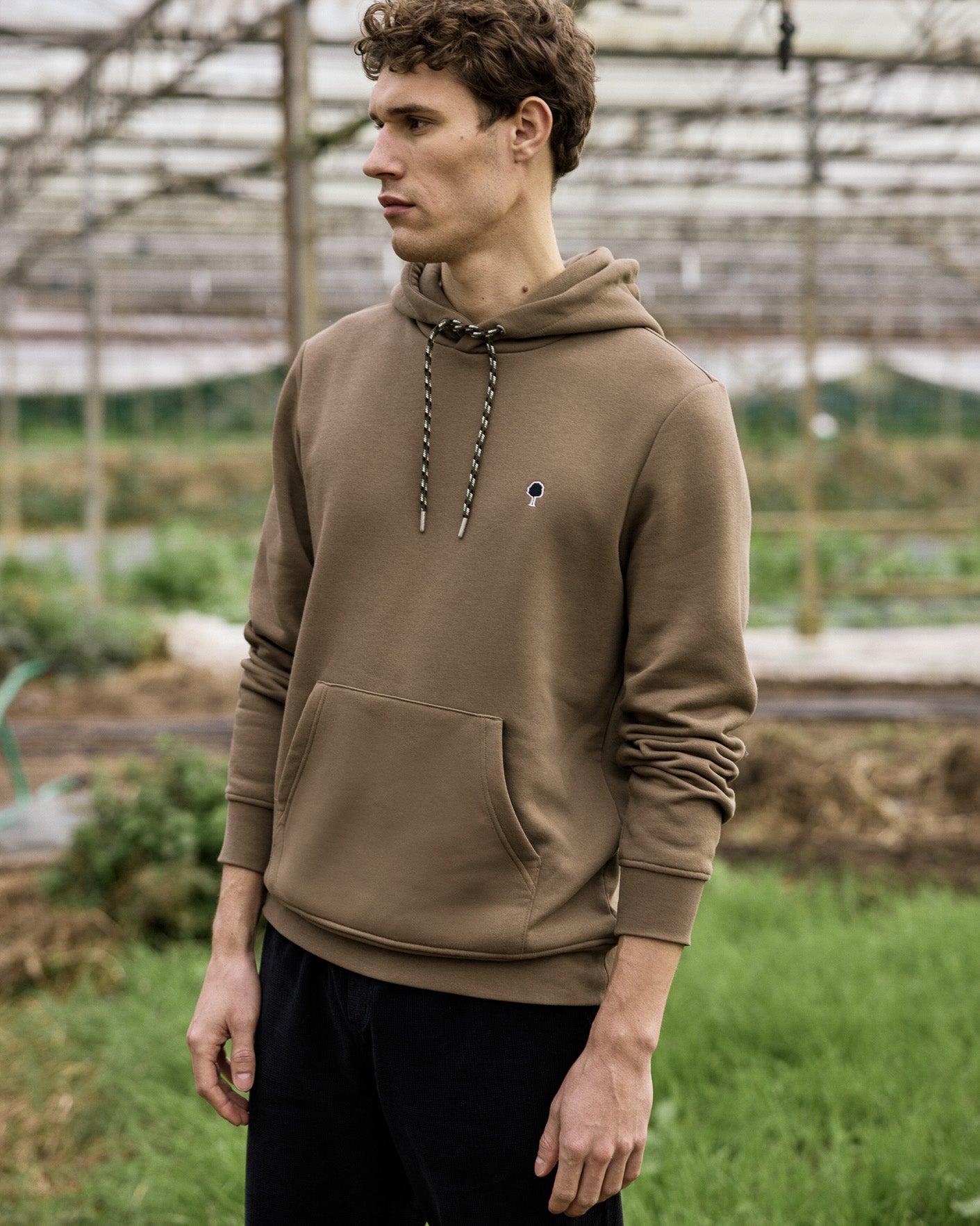 Sweat à capuche marron