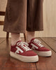 Tennis basses bordeaux