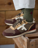 Taupe running shoes