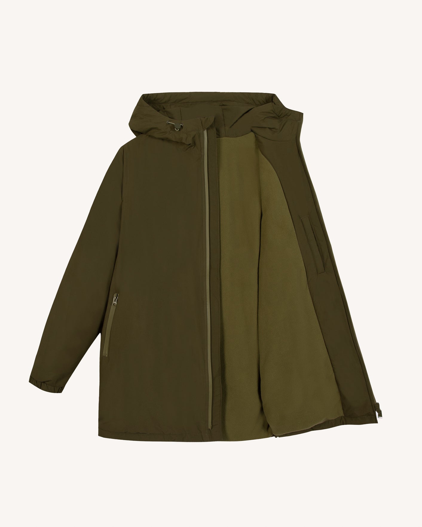 Dark olive green waterproof jacket