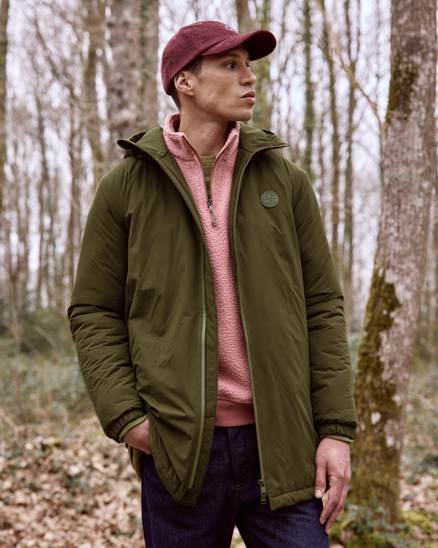 Dark olive green waterproof jacket
