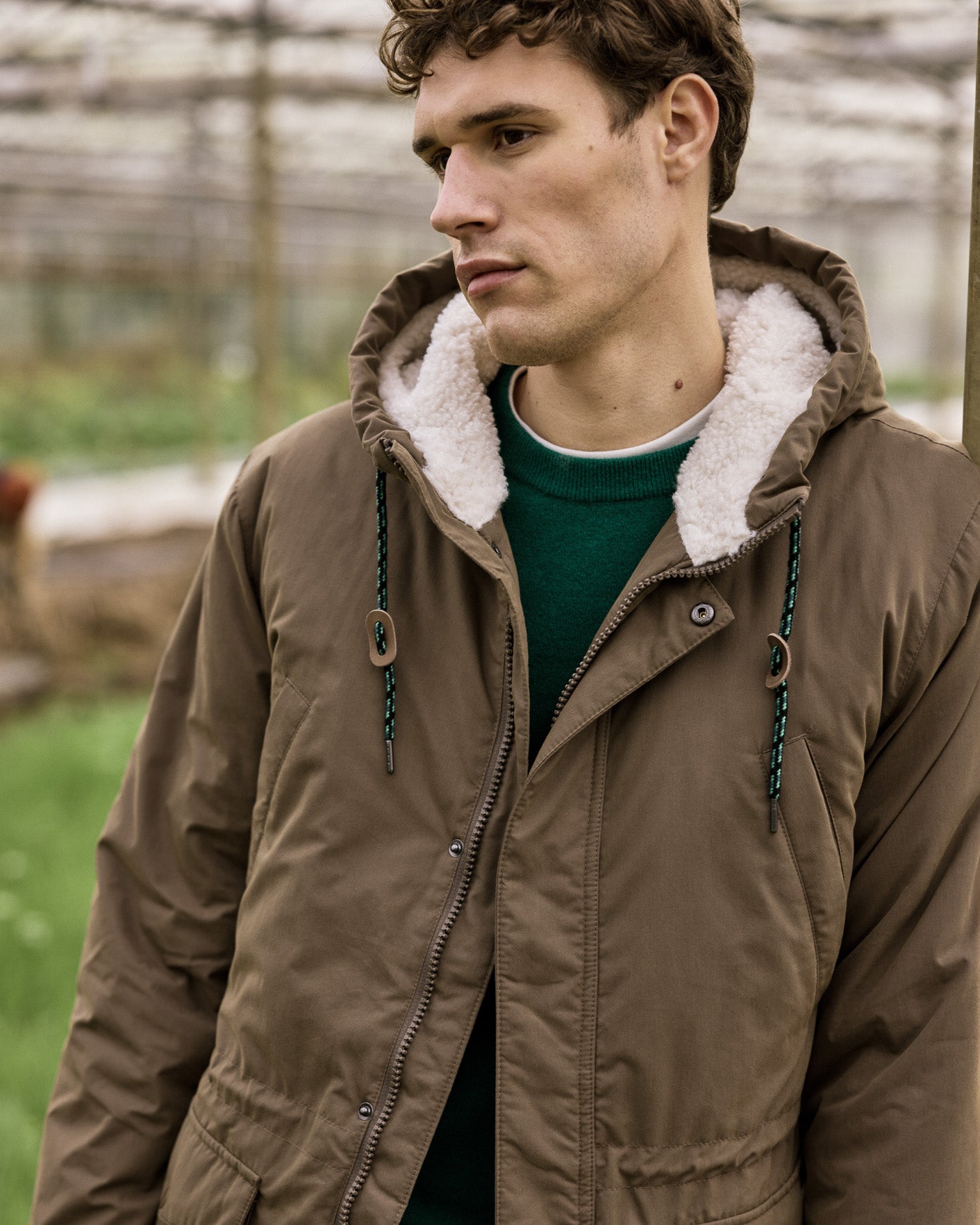 Brown parka