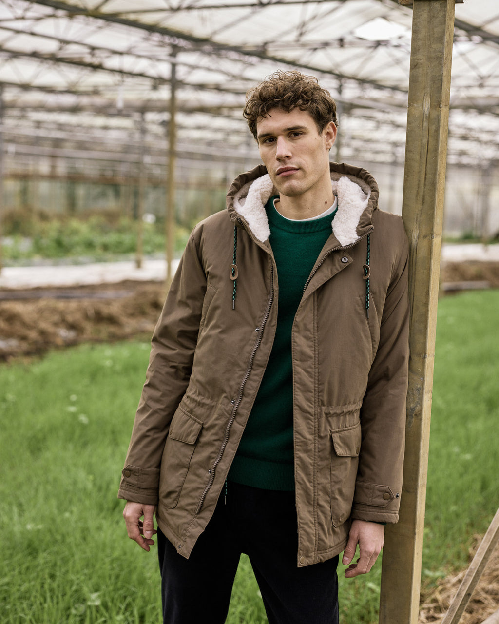 Brown parka