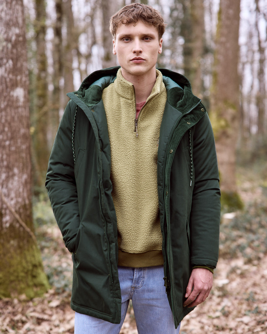 Parka vert foncé