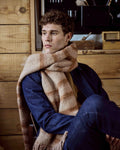 Beige & camel scarf