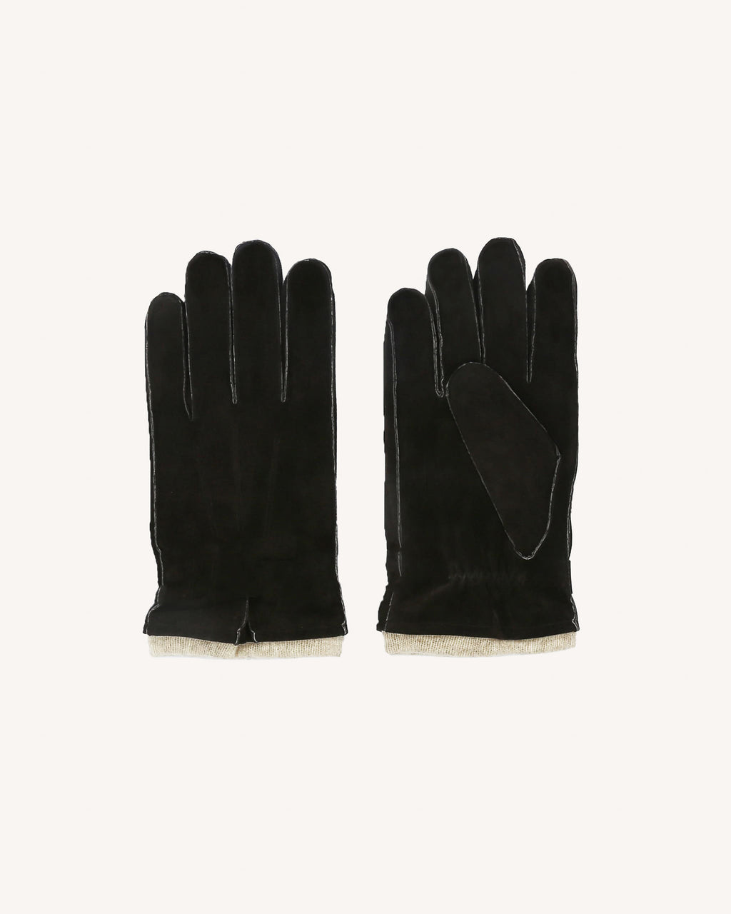 Gants cuir marron foncé