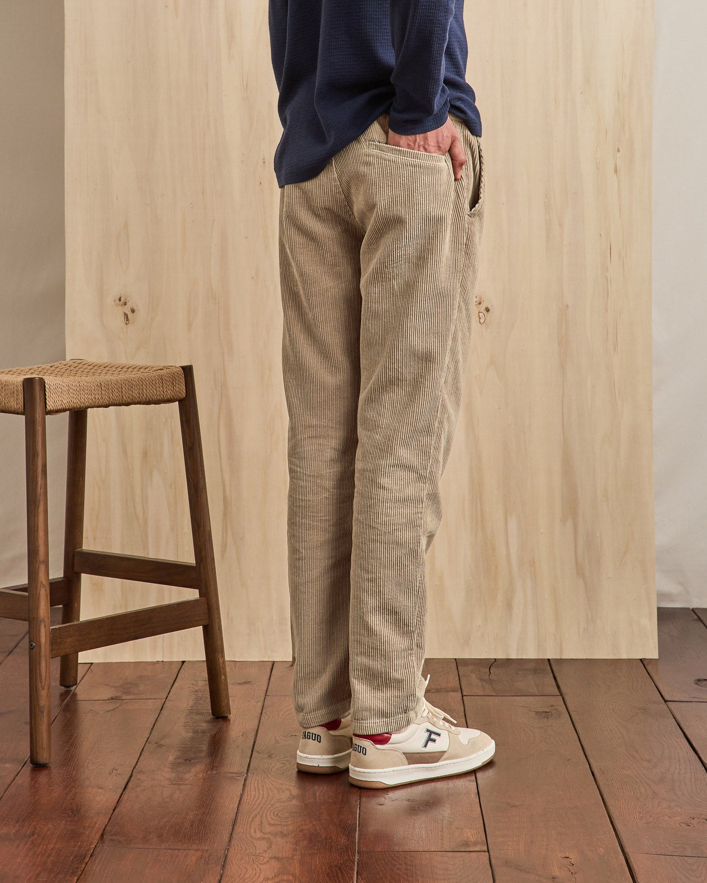Light beige cotton trousers DREUILLE